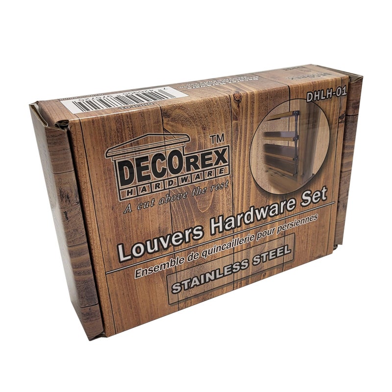 Decorex Hardware Louvers Hardware Set for Blinds and Shutters  Complete Kit for 11 Boards  Stainless Steel - DHLH-01 - Image 4